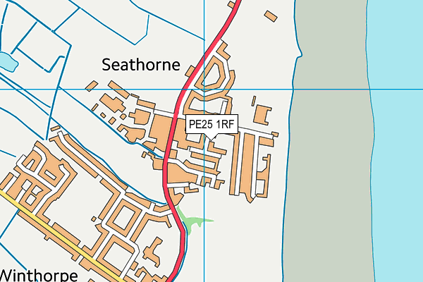 PE25 1RF map - OS VectorMap District (Ordnance Survey)