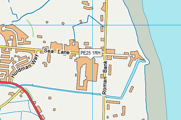 PE25 1RH map - OS VectorMap District (Ordnance Survey)