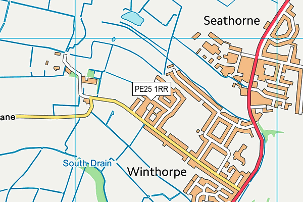 PE25 1RR map - OS VectorMap District (Ordnance Survey)