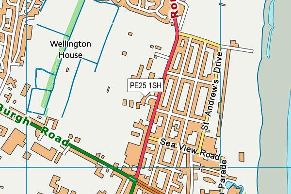 PE25 1SH map - OS VectorMap District (Ordnance Survey)