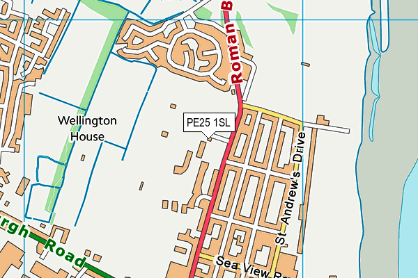 PE25 1SL map - OS VectorMap District (Ordnance Survey)