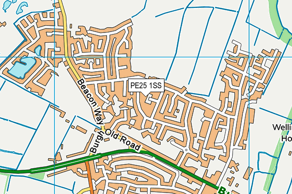 PE25 1SS map - OS VectorMap District (Ordnance Survey)