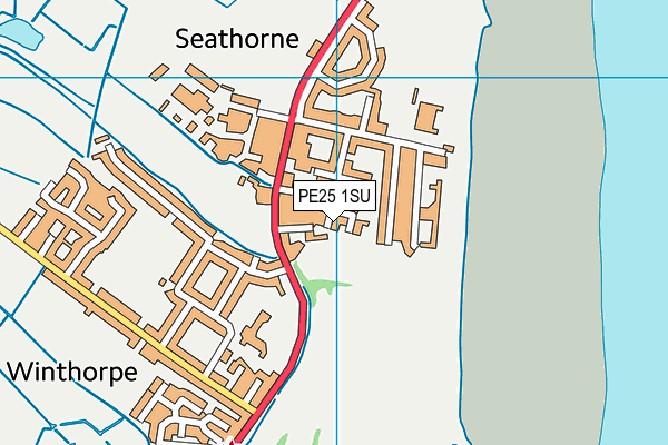 PE25 1SU map - OS VectorMap District (Ordnance Survey)