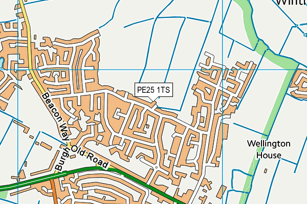 PE25 1TS map - OS VectorMap District (Ordnance Survey)