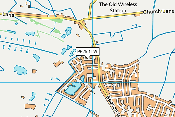 PE25 1TW map - OS VectorMap District (Ordnance Survey)