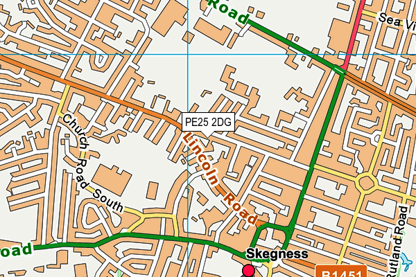 PE25 2DG map - OS VectorMap District (Ordnance Survey)