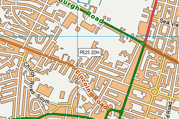 PE25 2DH map - OS VectorMap District (Ordnance Survey)