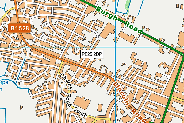 PE25 2DP map - OS VectorMap District (Ordnance Survey)