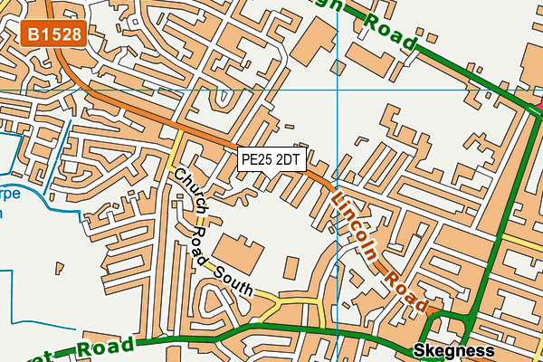 PE25 2DT map - OS VectorMap District (Ordnance Survey)