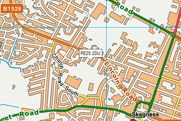 PE25 2DU map - OS VectorMap District (Ordnance Survey)