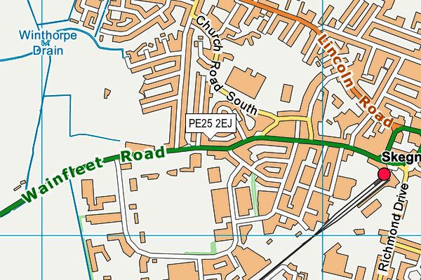 PE25 2EJ map - OS VectorMap District (Ordnance Survey)
