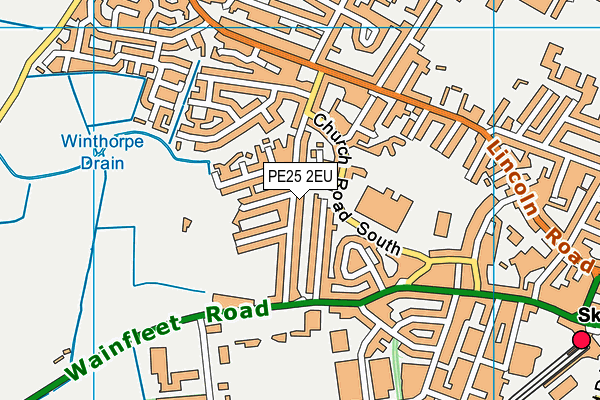 PE25 2EU map - OS VectorMap District (Ordnance Survey)
