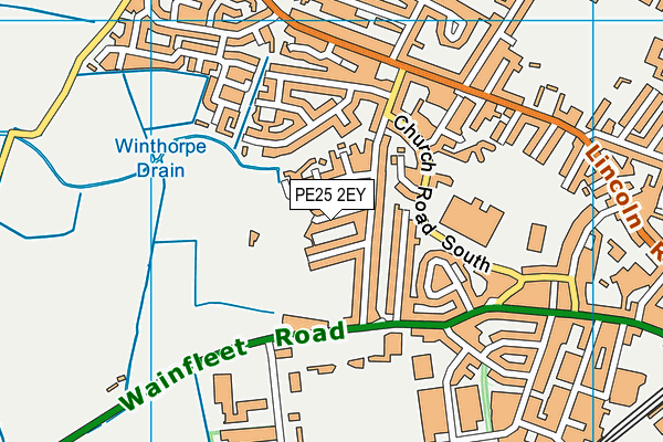 PE25 2EY map - OS VectorMap District (Ordnance Survey)