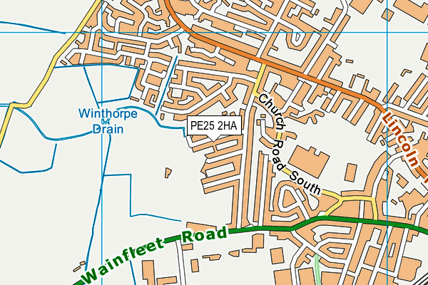 PE25 2HA map - OS VectorMap District (Ordnance Survey)