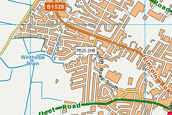 PE25 2HB map - OS VectorMap District (Ordnance Survey)