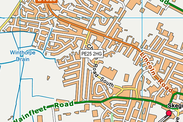 PE25 2HG map - OS VectorMap District (Ordnance Survey)