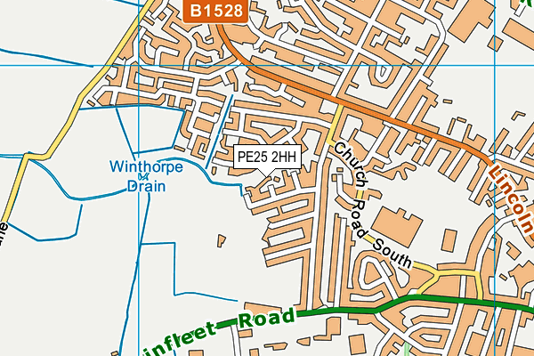 PE25 2HH map - OS VectorMap District (Ordnance Survey)