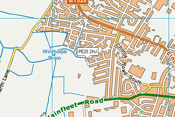 PE25 2HJ map - OS VectorMap District (Ordnance Survey)