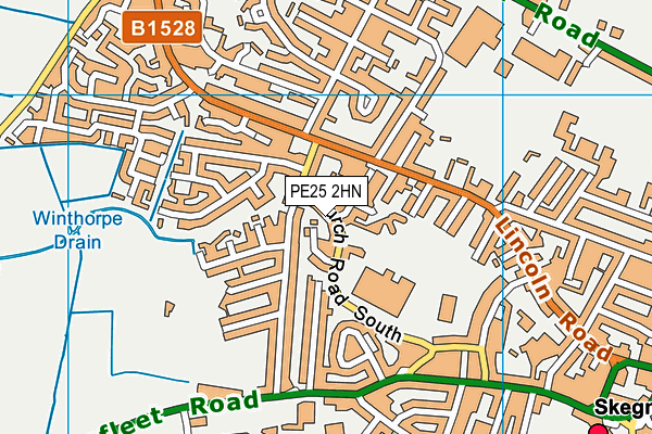 PE25 2HN map - OS VectorMap District (Ordnance Survey)