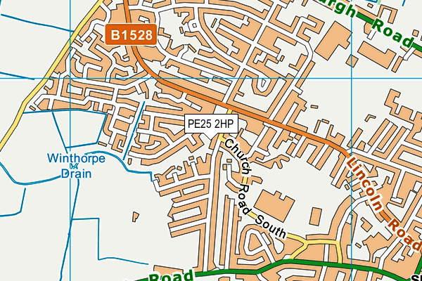 PE25 2HP map - OS VectorMap District (Ordnance Survey)