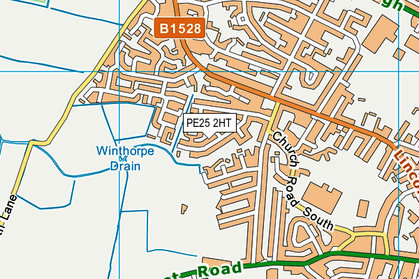 PE25 2HT map - OS VectorMap District (Ordnance Survey)