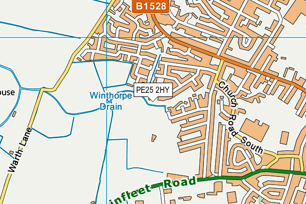PE25 2HY map - OS VectorMap District (Ordnance Survey)