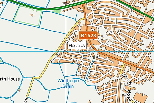 PE25 2JA map - OS VectorMap District (Ordnance Survey)
