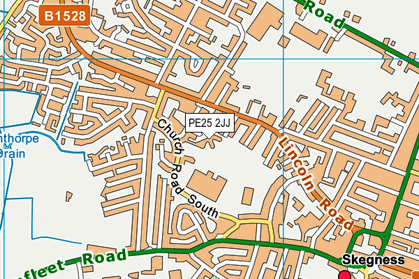PE25 2JJ map - OS VectorMap District (Ordnance Survey)