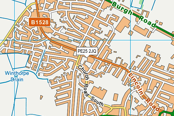 PE25 2JQ map - OS VectorMap District (Ordnance Survey)