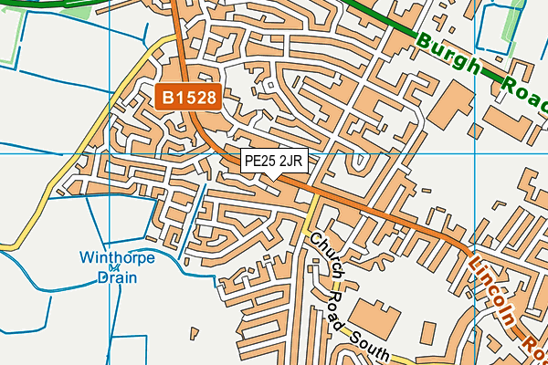 PE25 2JR map - OS VectorMap District (Ordnance Survey)