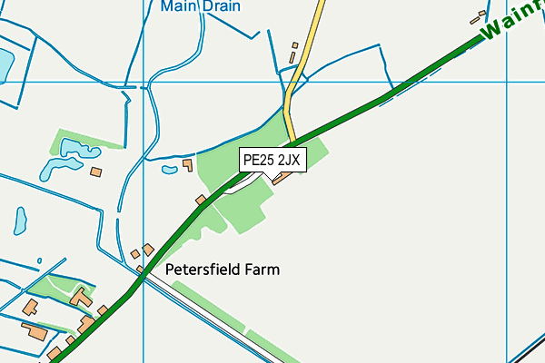 PE25 2JX map - OS VectorMap District (Ordnance Survey)