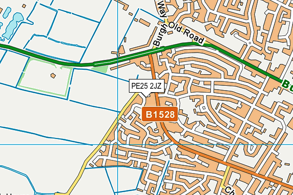 PE25 2JZ map - OS VectorMap District (Ordnance Survey)