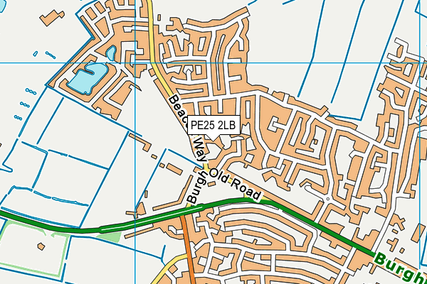 PE25 2LB map - OS VectorMap District (Ordnance Survey)