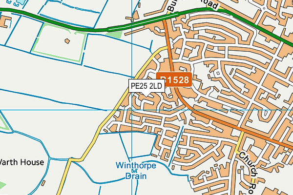 PE25 2LD map - OS VectorMap District (Ordnance Survey)