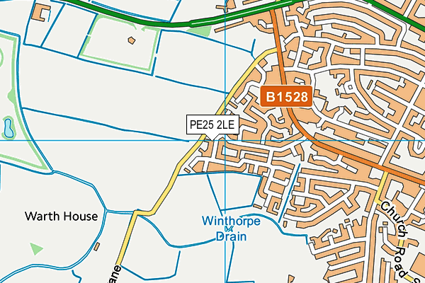 PE25 2LE map - OS VectorMap District (Ordnance Survey)