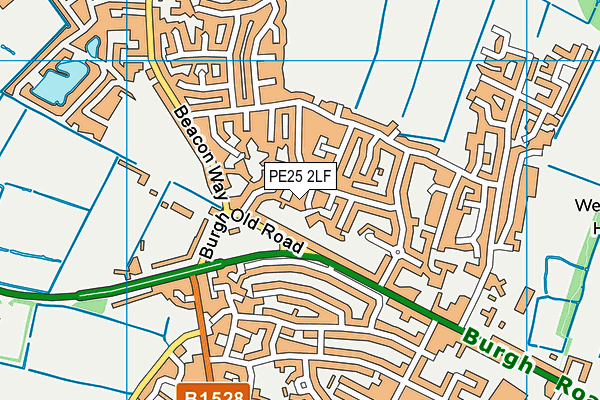 PE25 2LF map - OS VectorMap District (Ordnance Survey)