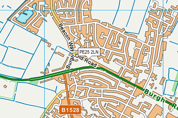 PE25 2LN map - OS VectorMap District (Ordnance Survey)