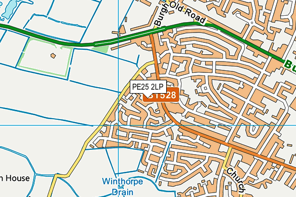 PE25 2LP map - OS VectorMap District (Ordnance Survey)