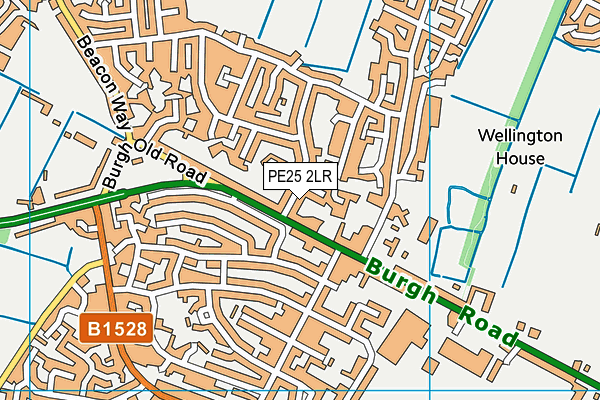 PE25 2LR map - OS VectorMap District (Ordnance Survey)