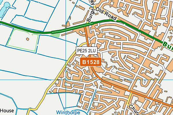 PE25 2LU map - OS VectorMap District (Ordnance Survey)