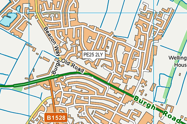 PE25 2LY map - OS VectorMap District (Ordnance Survey)