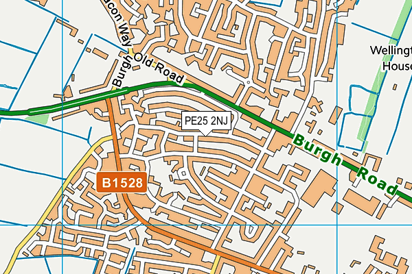 PE25 2NJ map - OS VectorMap District (Ordnance Survey)