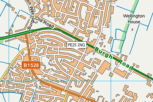 PE25 2NQ map - OS VectorMap District (Ordnance Survey)