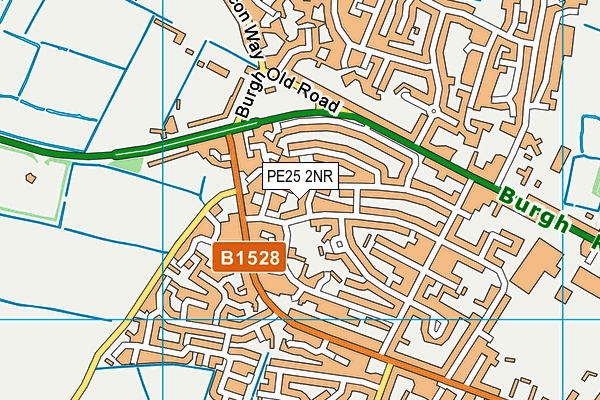 PE25 2NR map - OS VectorMap District (Ordnance Survey)