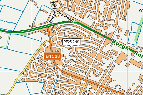 PE25 2NS map - OS VectorMap District (Ordnance Survey)