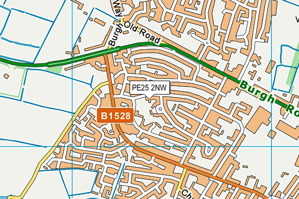 PE25 2NW map - OS VectorMap District (Ordnance Survey)