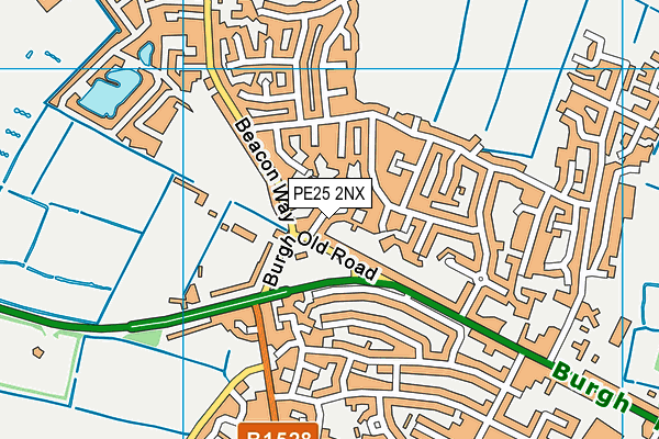 PE25 2NX map - OS VectorMap District (Ordnance Survey)