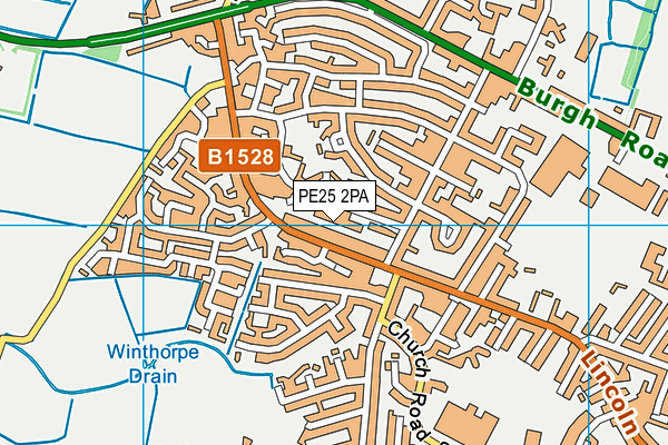 PE25 2PA map - OS VectorMap District (Ordnance Survey)
