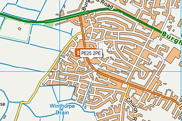 PE25 2PE map - OS VectorMap District (Ordnance Survey)