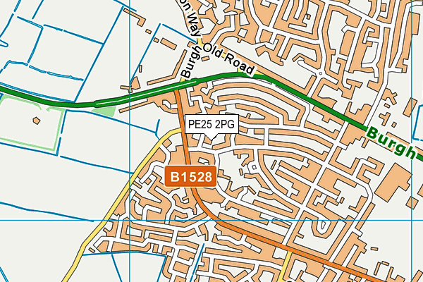 PE25 2PG map - OS VectorMap District (Ordnance Survey)